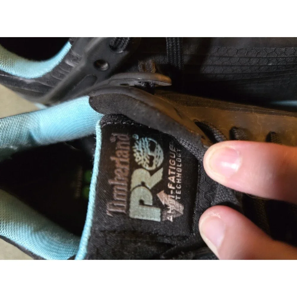 Timberland PRO Drivetrain Composite Safety Toe Work Shoes Black Teal Womens 8.5